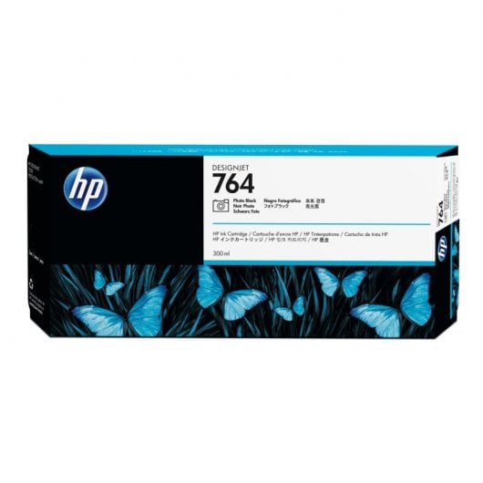 HP 764 cartouche d'encre DesignJet noir photo, 300 ml