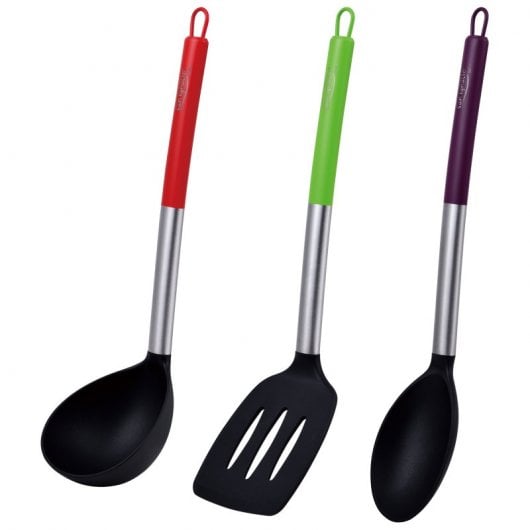 Bergner Jumpy Set 3 Sartenes de Aluminio 20, 24 y 28cm + 3 Utensilios San Ignacio Jolie
