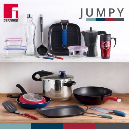 Bergner Jumpy Set 3 Sartenes de Aluminio 20, 24 y 28cm + 3 Utensilios San Ignacio Jolie