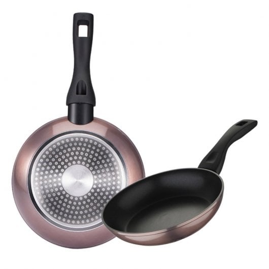 Bergner Set de Sartenes Rosas de Aluminio 20 y 24 cm + Set de 2 Utensilios de Cocina