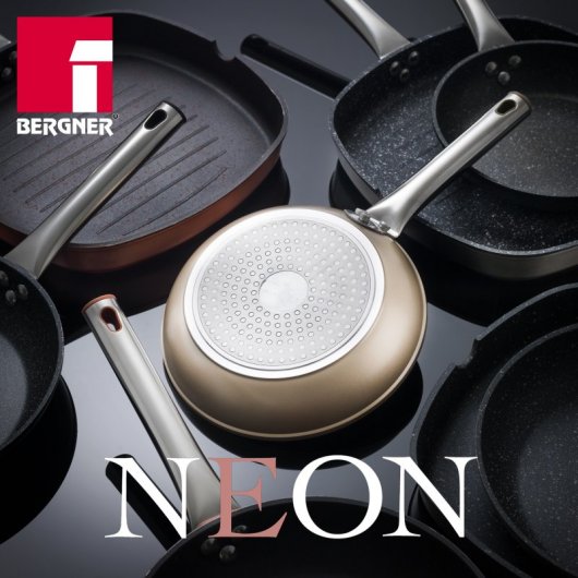 Bergner Neon Champagne Set 2 Sartenes de Aluminio 20 y 30cm
