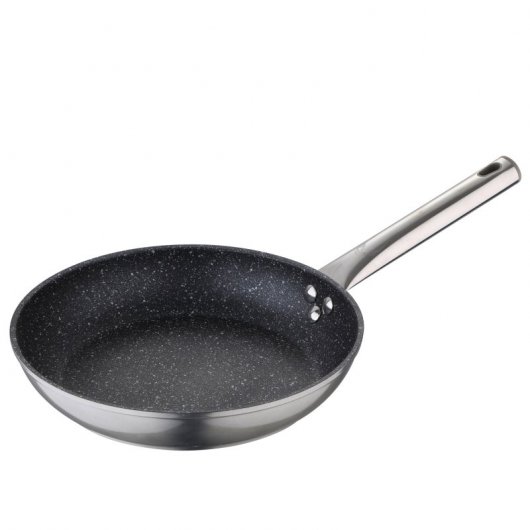 Bergner Neon Silver Set de Sartenes de Aluminio 20 y 30 cm + Set de 4 Utensilios de Cocina