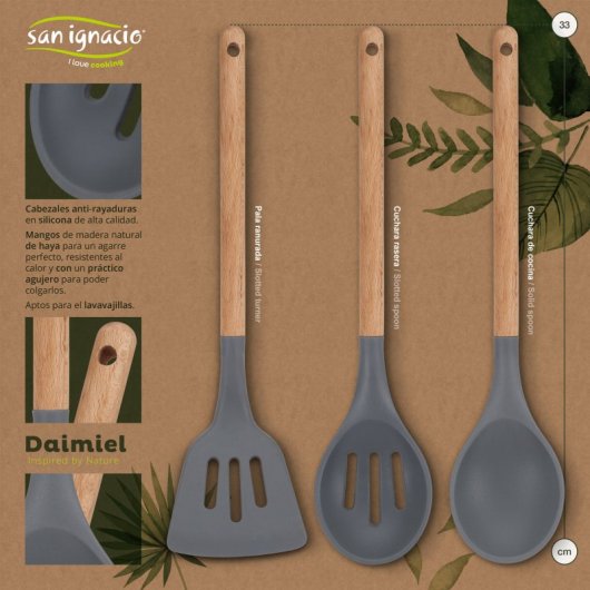 Bergner Neon Classic Set de 2 Sartenes de Aluminio 20 y 24cm + Set de 3 Utensilios San Ignacio Daimiel
