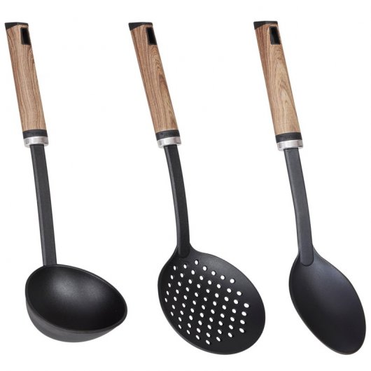 San Ignacio Venus Set 3 Sartenes de Aluminio 20, 24 y 28cm + 3 Utensilios