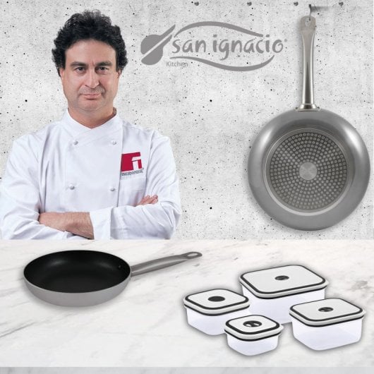 San Ignacio Professional Chef Platinum Set 2 Sartenes de Aluminio + 4 Recipientes Herméticos
