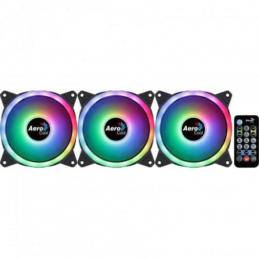 Aerocool DUO12PRO ARGB Kit 3 Ventiladores 120mm