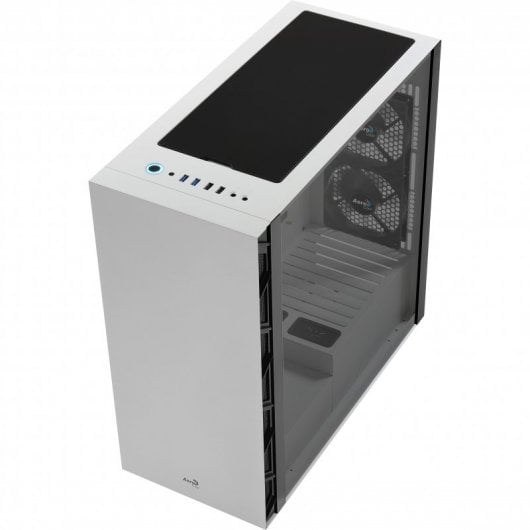 Aerocool FLO Cristal Templado USB 3.1 Blanca