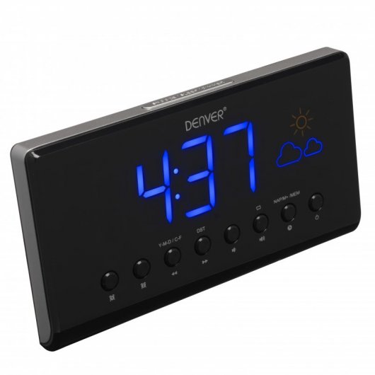 Denver CR-718 Radio Despertador Negro