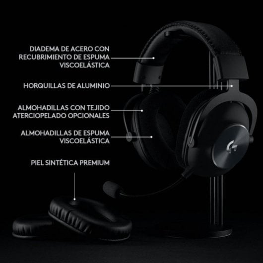 Auricolari Logitech G Pro X Wireless LIGHTSPEED Gaming con microfono Blue VO!CE e surround DTS, neri