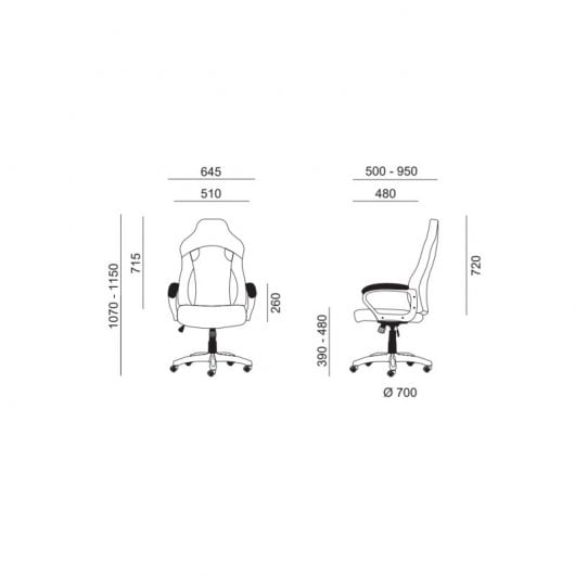 Euromof Le Mans Silla Gaming Azul/Negro