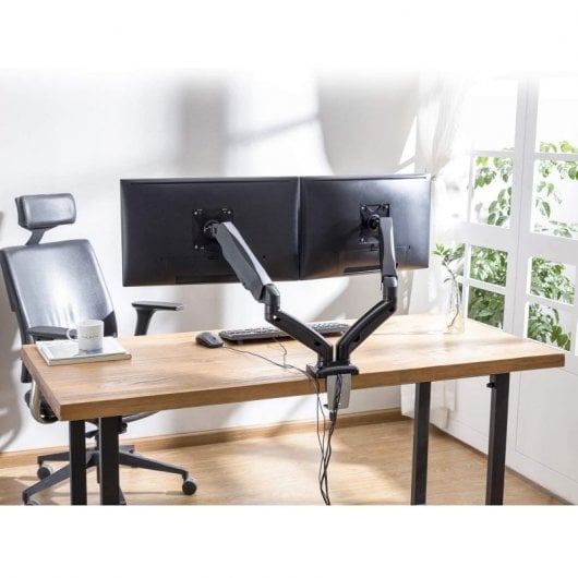 Ewent EW1516 Soporte Doble para Monitores hasta 27" VESA 100x100 Máx 13Kg