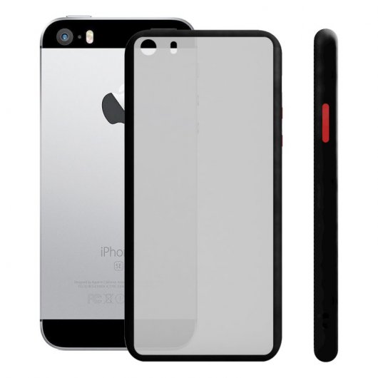 Coque Ksix Duo Souple Noire pour iPhone SE 2020