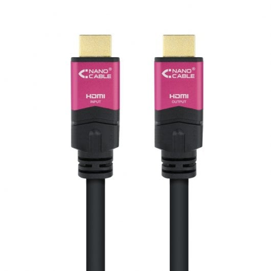 Cavo HDMI Nanocable V2.0 4K@60Hz 18Gbps con ripetitore maschio/maschio 15m Nero