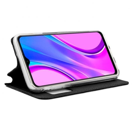 Cool Funda Flip Cover Liso Negra para Xiaomi Redmi 9
