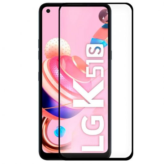 Protecteur d'écran en verre trempé cool pour LG K51s FULL 3D Noir