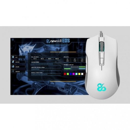 Newskill Eos Ivory Mouse da gioco professionale RGB 16000 DPI bianco