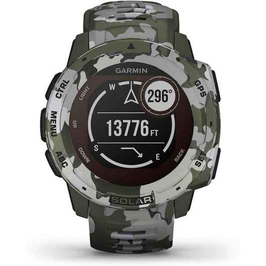 Garmin Instinct Solar GPS 45mm MIP Camuflado Lichen Camo Pulsómetro Monitor de Sono