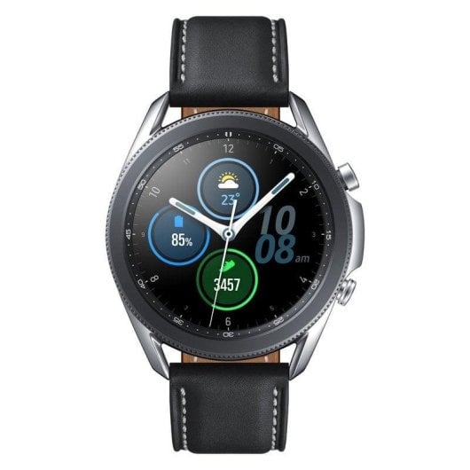 Samsung Galaxy Watch3 Bluetooth GPS NFC 45mm Super AMOLED Argent Noir/Marron Etanche IP68 ECG SpO2