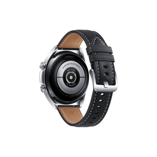 Samsung Galaxy Watch3 Bluetooth NFC GPS 41mm Super AMOLED Silber Schwarzes Leder IP68 SpO2