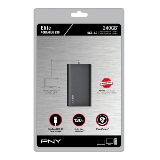 PNY Elite SSD 240GB USB 3.2