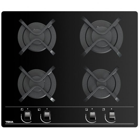 Teka GBC 64000 Placa de Gas Natural 4 Zonas Cristal Negro