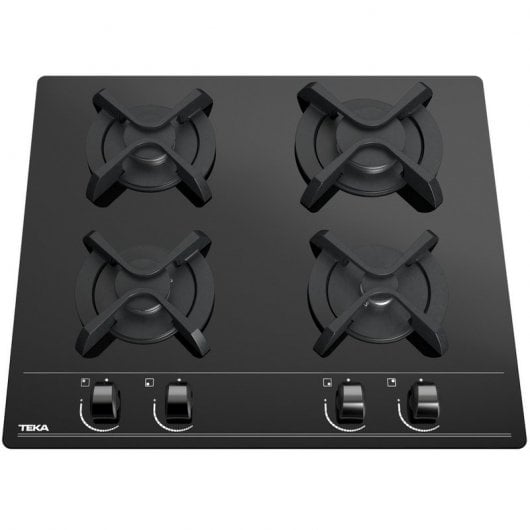 Teka GBC 64000 Placa de Gas Natural 4 Zonas Cristal Negro
