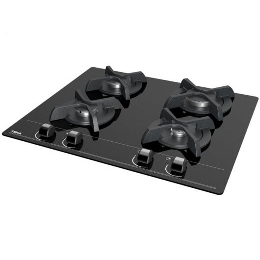 Teka GBC 64000 Placa de Gas Natural 4 Zonas Cristal Negro