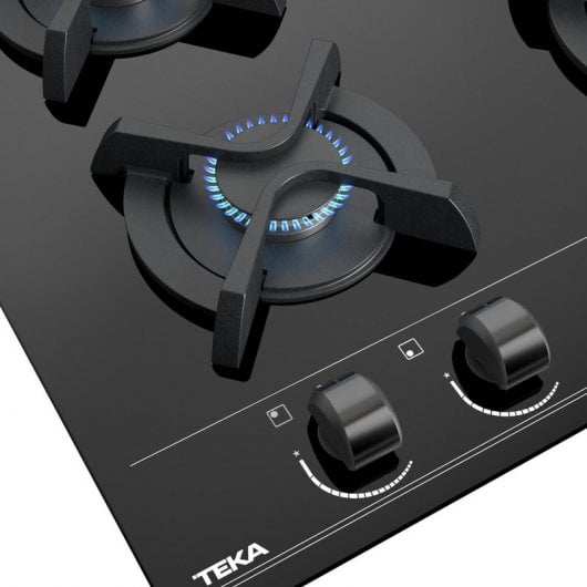 Teka GBC 64000 Placa de Gas Natural 4 Zonas Cristal Negro