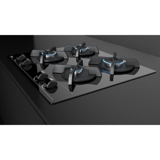 Teka GBC 64000 Placa de Gas Natural 4 Zonas Cristal Negro