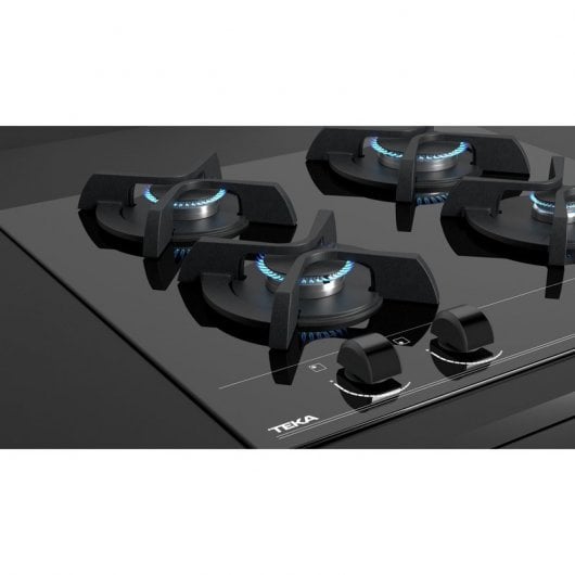 Teka GBC 64000 Placa de Gas Natural 4 Zonas Cristal Negro