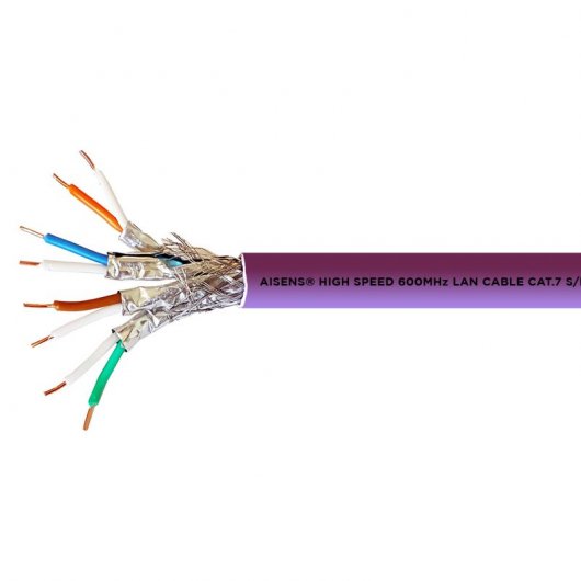 Aisens A146-0368 Bobina Cable de Red RJ45 Categoría 7 S/FTP AWG23 305m Violeta