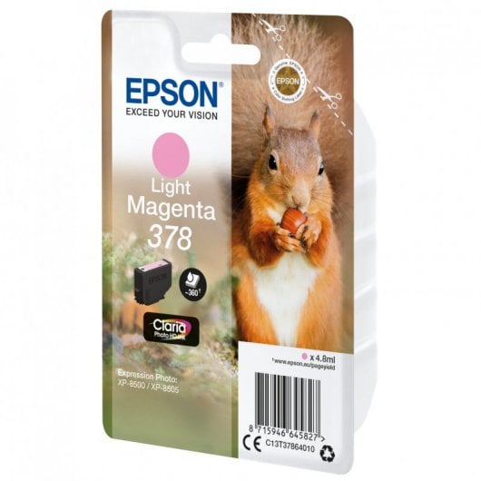 Epson Squirrel Singlepack Light Magenta 378 Claria Photo HD Ink