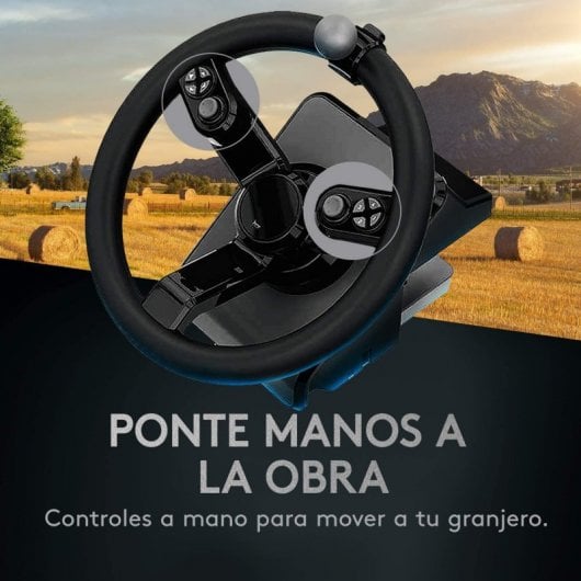 Logitech G Saitek Conjunto de Equipamento Pesado Volante 900 Graus + Pedais + Painel Lateral