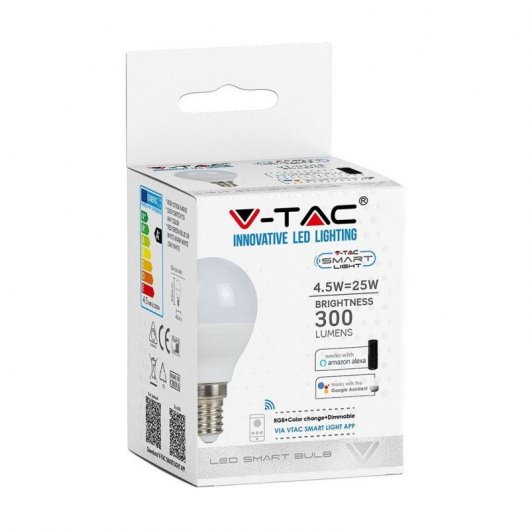 V-Tac VT-5154 Bombilla LED WiFi E14 4.5W RGB