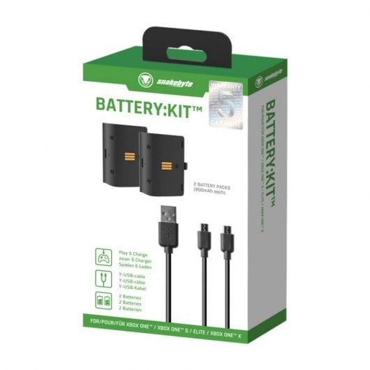 Snakebyte BATTERY:KIT 2 Baterias 800 mAh para Comandos Xbox One + Cable USB Dual