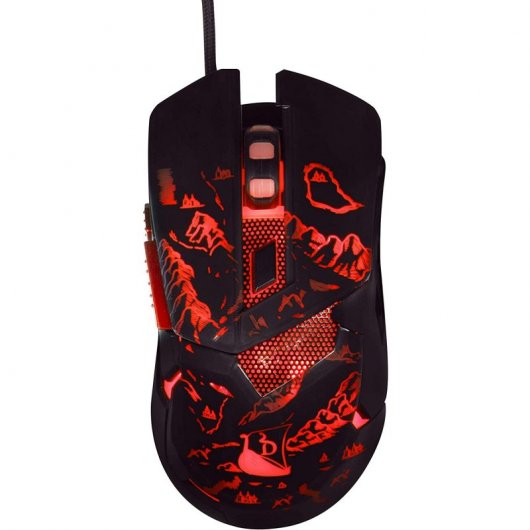 Konix Dain Ratón Gaming 3200 DPI Negro/Rojo