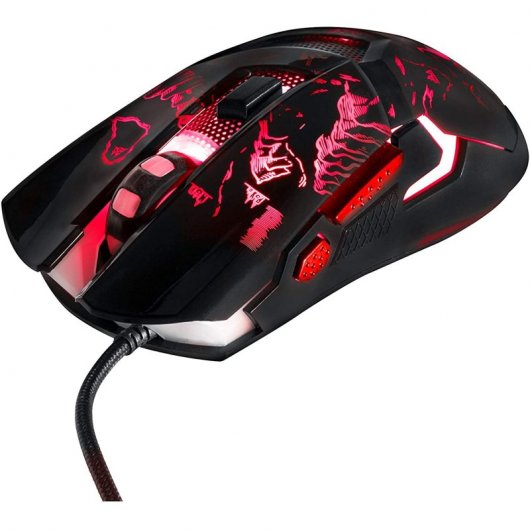 Konix Dain Ratón Gaming 3200 DPI Negro/Rojo