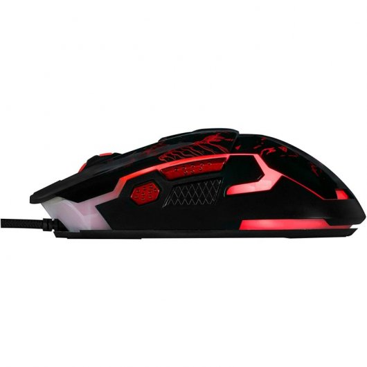 Konix Dain Ratón Gaming 3200 DPI Negro/Rojo