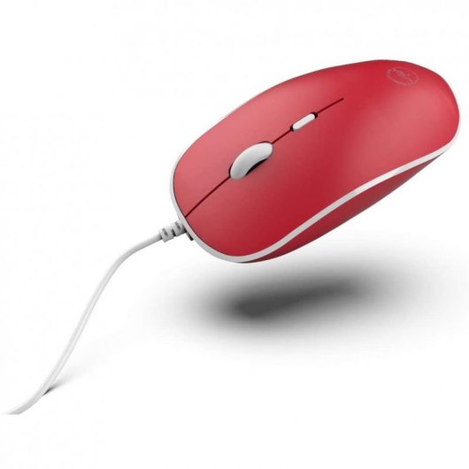 Mobility Lab Mousy Mini Ratón USB 1200 DPI Rojo
