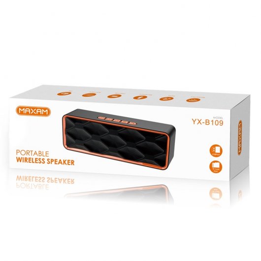 Maxam Altavoz Bluetooth Horizontal 5W Naranja