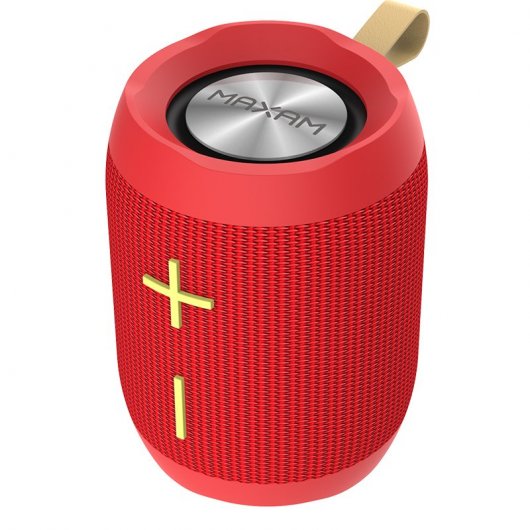 Maxam Altavoz Cilíndrico Bluetooth 5W Rojo