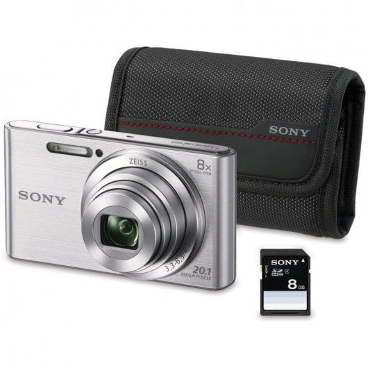 Sony CyberShot DSC-W830 20.1MP Prateada + Bolsa + SD 8GB