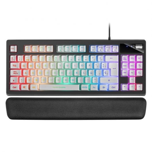 Clavier de jeu Mars Gaming MKAX RVB Blanc
