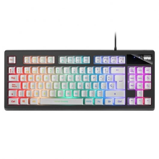 Clavier de jeu Mars Gaming MKAX RVB Blanc