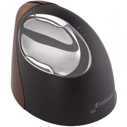 Mouse verticale wireless per destrimani Evoluent VM4SW Nero/Bronzo