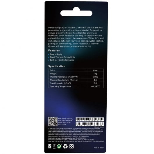 EVGA Frostbite 2 Pâte Thermique 2,5g