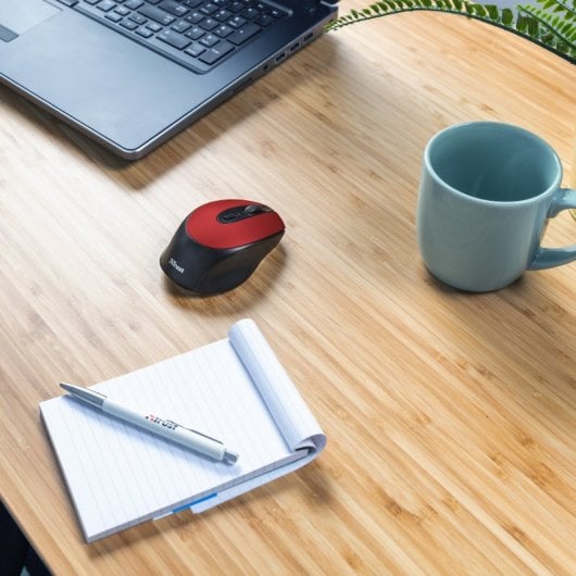 Trust Zaya Ratón Óptico Inalámbrico 1600 DPI Negro/Rojo