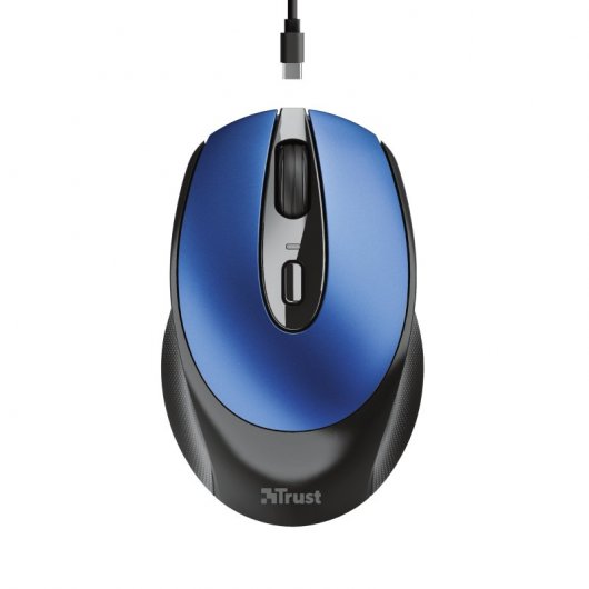 Trust Zaya mouse Ambidestro RF Wireless Ottico 1600 DPI Nero/Blu