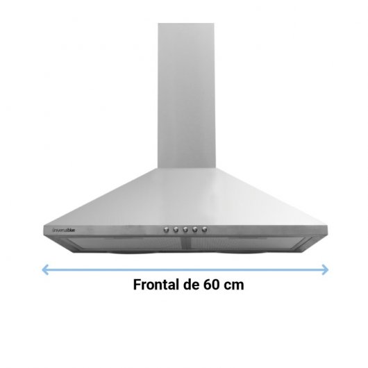 Universal Blue Everest 2060 Campana Decorativa Piramidal 60cm Inox