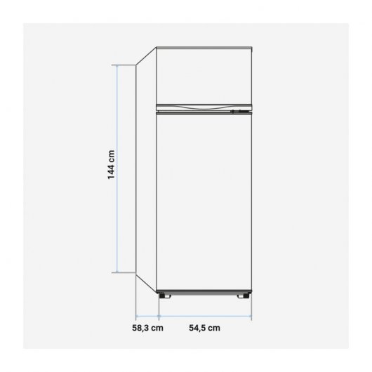 Universal Blue Atlas 144 Frigorífico Dos Puertas A+ Blanco
